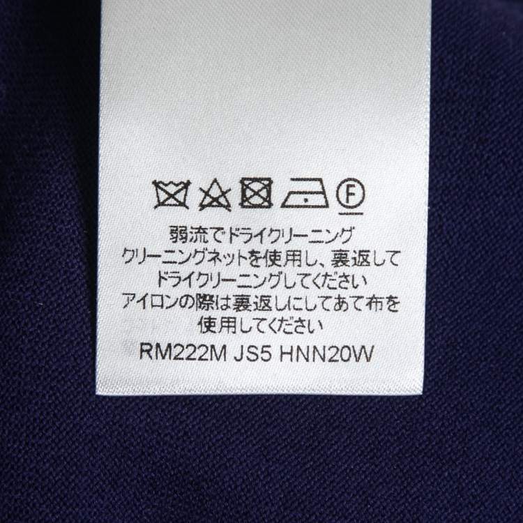 Pre Owned Louis Vuitton Blue Graphic Logo Print Cotton T-Shirt XL