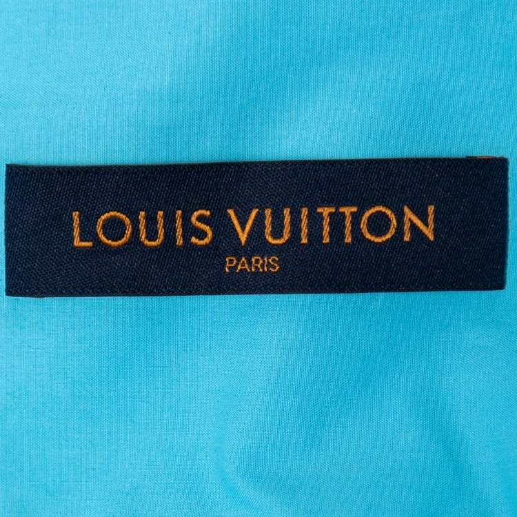 Pre Owned Louis Vuitton Sky Blue Pocket Detail Button Front Shirt XL