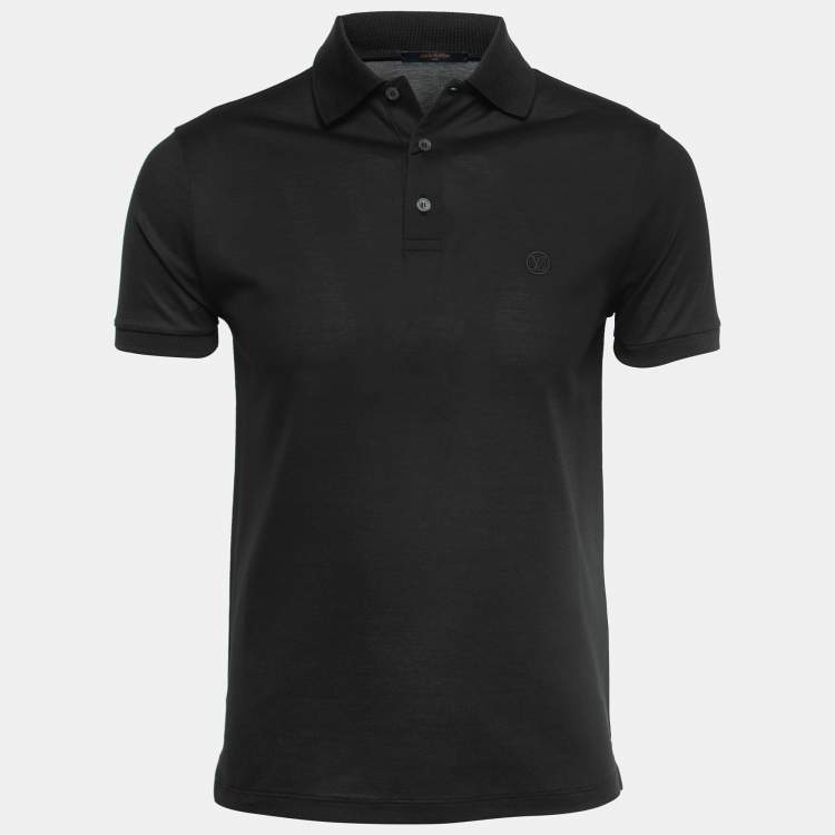 Pre Owned Louis Vuitton Dark Grey Cotton Polo T-Shirt XS