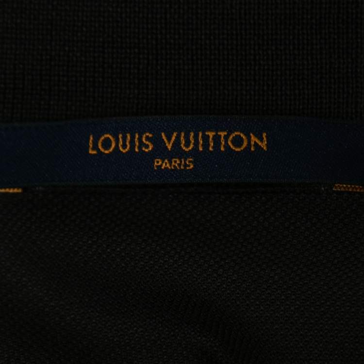 Pre Owned Louis Vuitton Dark Grey Cotton Polo T-Shirt XS