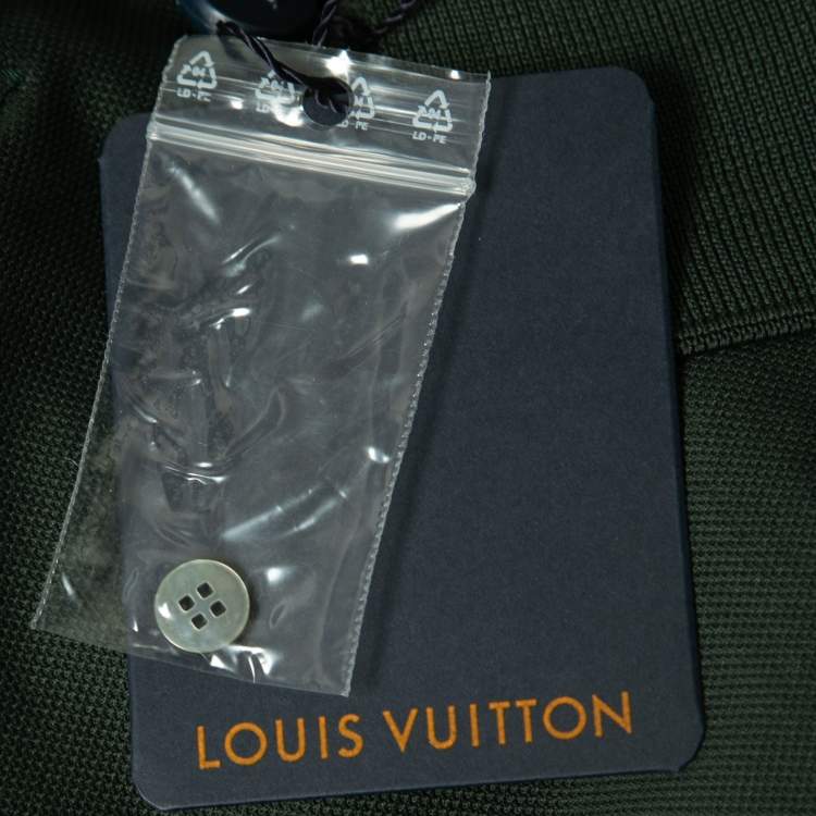 Pre Owned Louis Vuitton Green Cotton Polo T Shirt XS