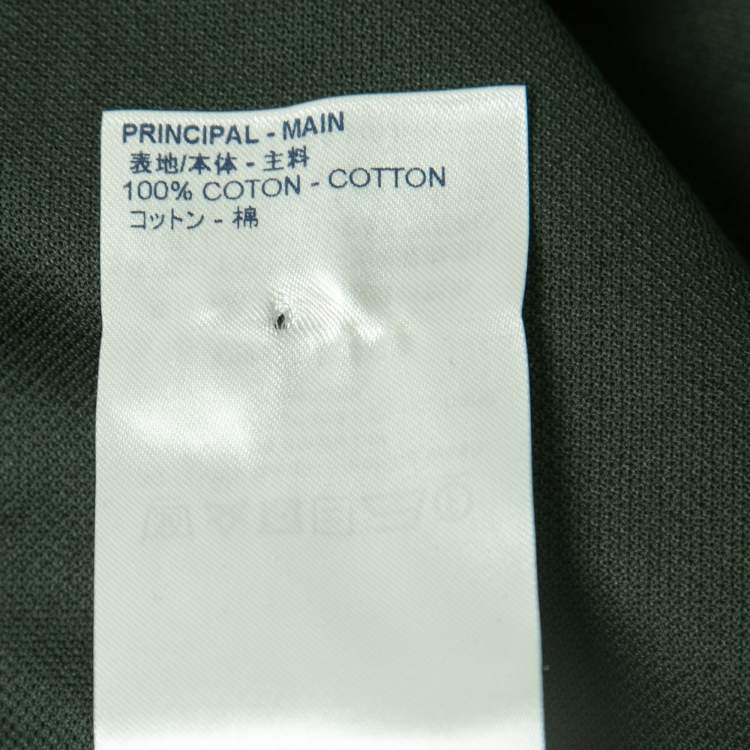 Pre Owned Louis Vuitton Green Cotton Polo T Shirt XS