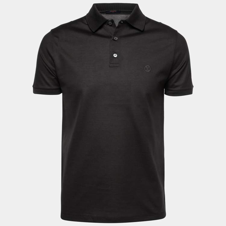 Louis Vuitton - Authenticated Polo Shirt - Cotton Black Plain for Men, Very Good Condition