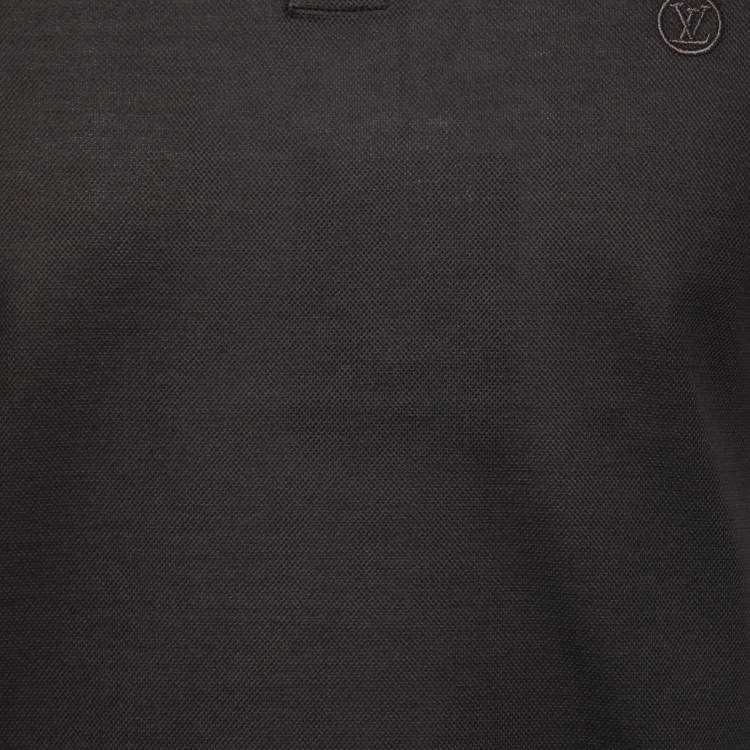 Pre Owned Louis Vuitton Black Cotton Polo T Shirt S