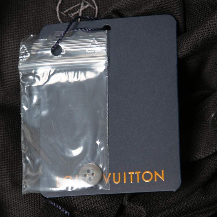 Pre Owned Louis Vuitton Black Cotton Polo T Shirt S