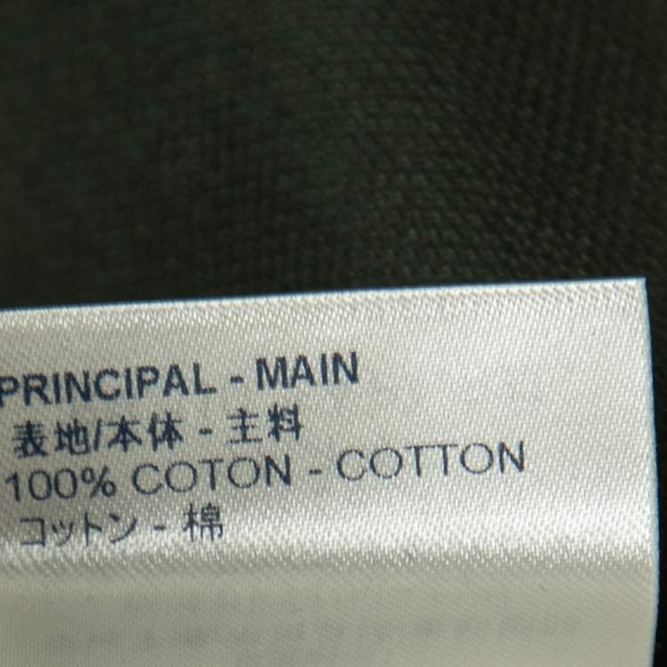 Pre Owned Louis Vuitton Green Cotton Polo T Shirt XS