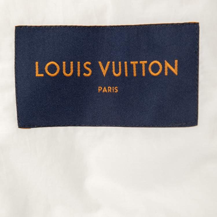 Pre Owned Louis White/Multicolor Monogram Mink Fur Jacket M