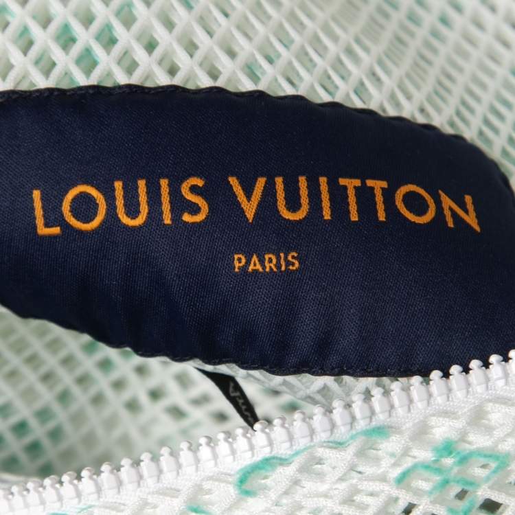Pre Owned Louis Vuitton White Monogram Gradient Mesh Jacket XL