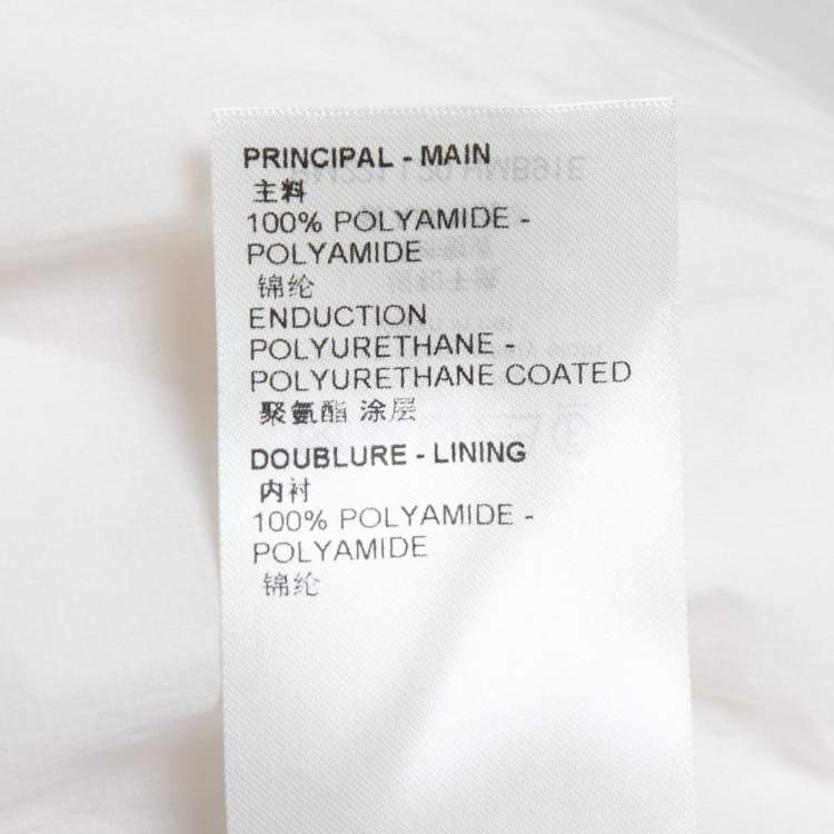 Pre Owned Louis Vuitton White Down Cropped Rave Puffer Jacket L