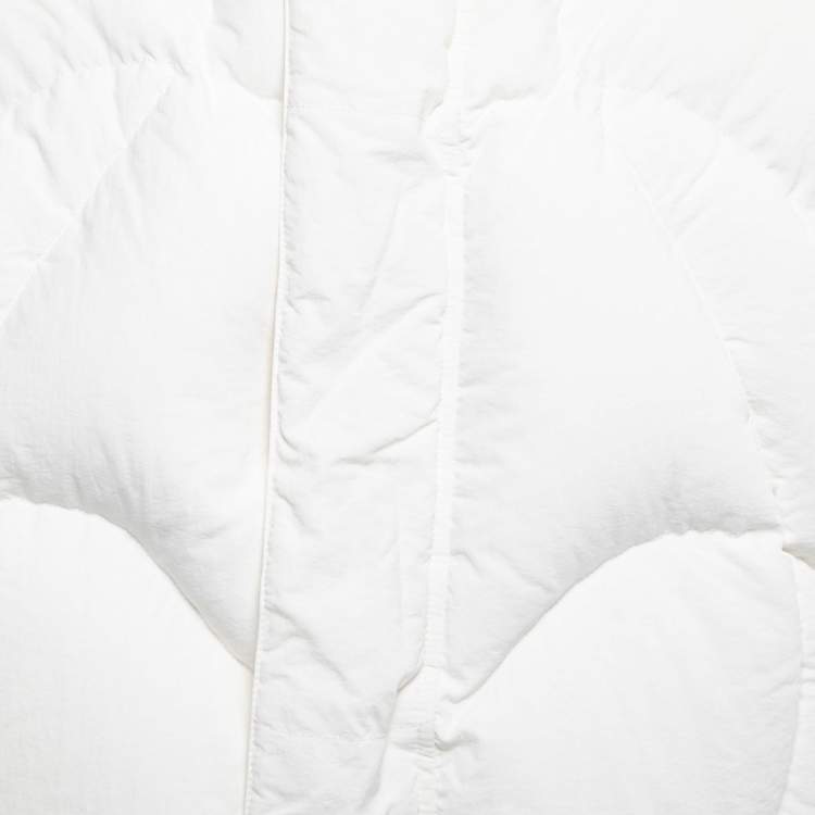 Pre Owned Louis Vuitton White Down Cropped Rave Puffer Jacket L