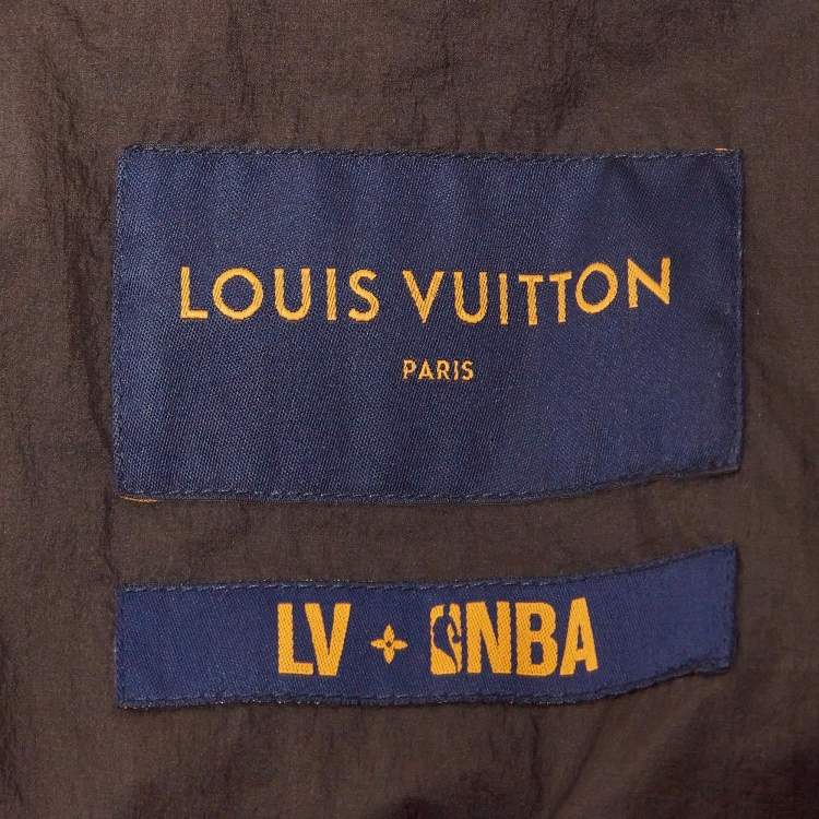 مملوكة مسبقًا  Louis Vuitton X NBA Multicolor Letters Print Nylon Hooded Jacket XXL