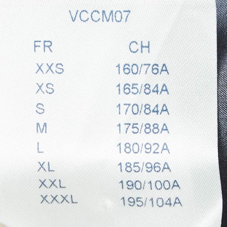 Pre Owned Louis Vuitton Grey Alphabet Embroidered Cotton Shirt XS