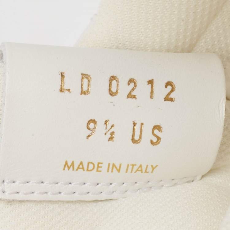 Pre Owned Louis Vuitton x Nike White Monogram Canvas and Leather Air Force 1 Sneakers Size 42.5