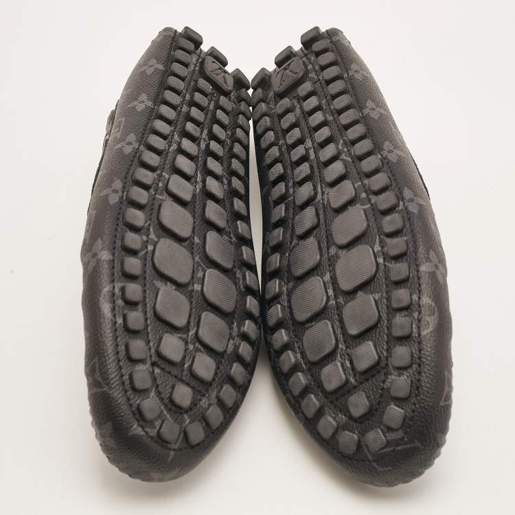 Pre Owned Louis Vuitton Black Monogram Canvas Arizona Loafers Size 43.5