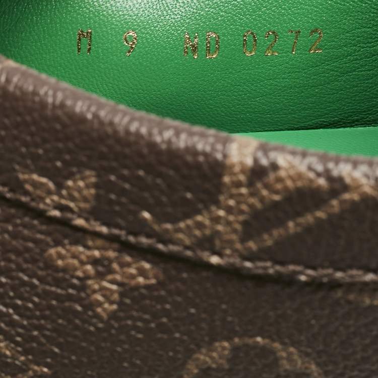 Pre Owned Louis Vuitton Monogram Canvas Driver Loafers Size 43