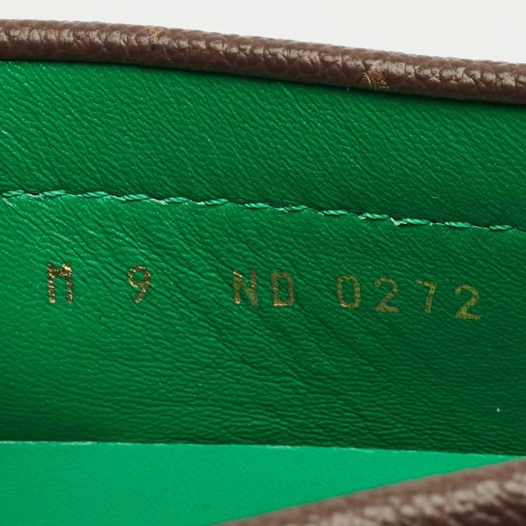 Pre Owned Louis Vuitton Monogram Canvas LV Driver Loafers Size 43