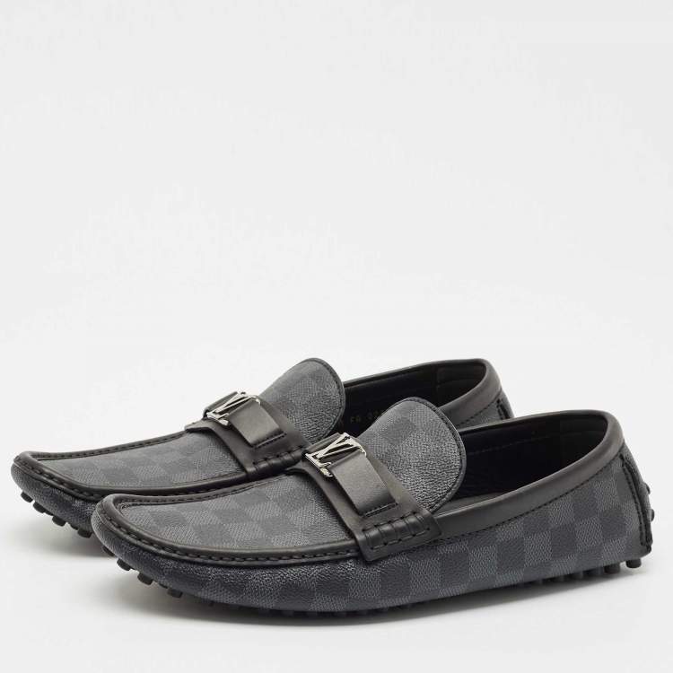 Pre Owned Louis Vuitton Damier Graphite Canvas Hockenheim Loafers Size 43