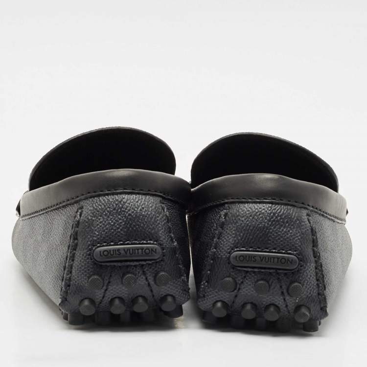 Pre Owned Louis Vuitton Damier Graphite Canvas Hockenheim Loafers Size 43
