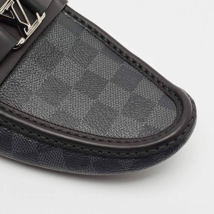 Pre Owned Louis Vuitton Damier Graphite Canvas Hockenheim Loafers Size 43