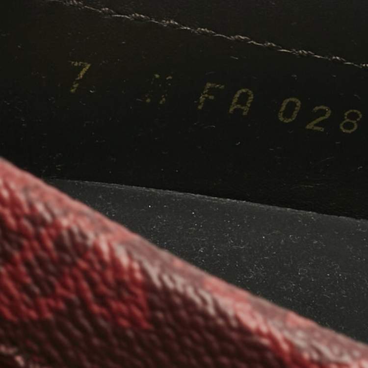 Pre Owned Louis Vuitton Red Leather Monte Carlo Loafers Size 41