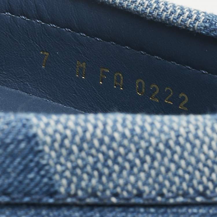 Pre Owned Louis Vuitton Blue Denim Monte Carlo Loafers Size 41