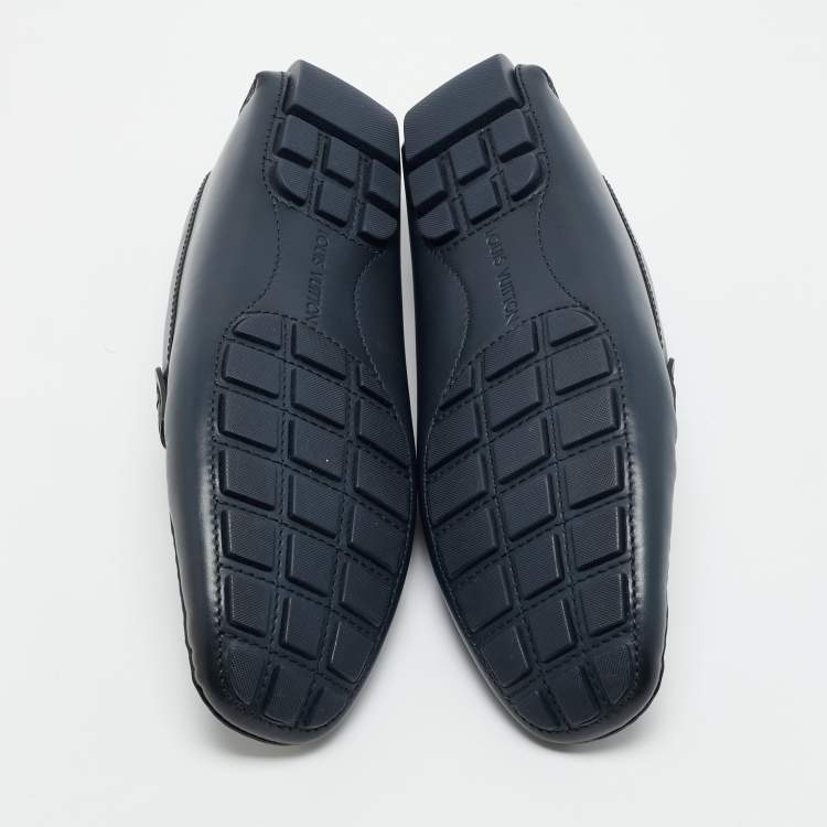 Pre Owned Louis Vuitton Monte Carlo Size 43.5 Black Leather Loafers