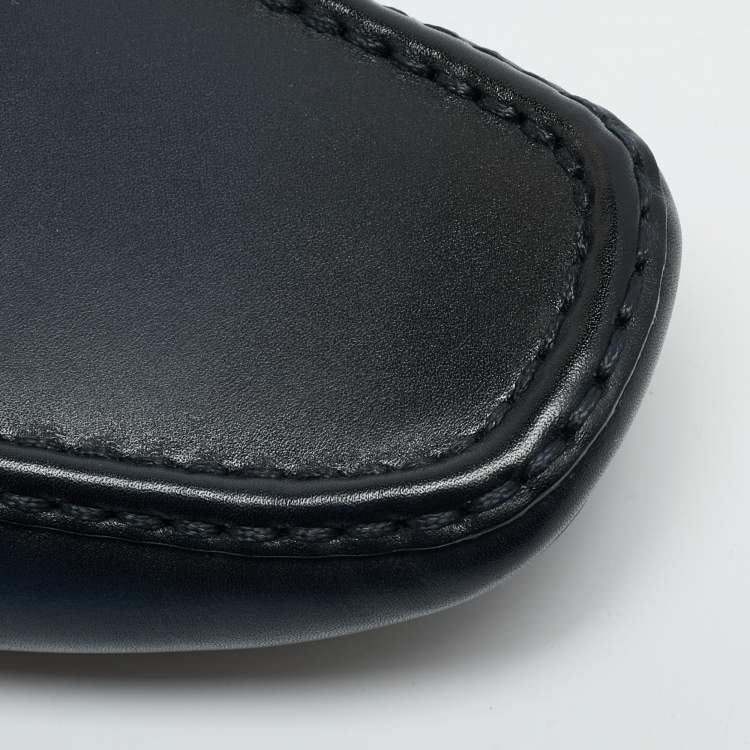 Pre Owned Louis Vuitton Monte Carlo Size 43.5 Black Leather Loafers