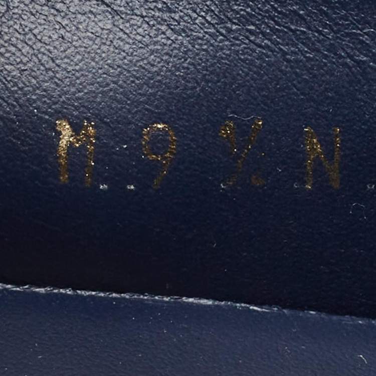 Pre Owned Louis Vuitton Hockenheim Size 43.5 Navy Blue Leather Loafers