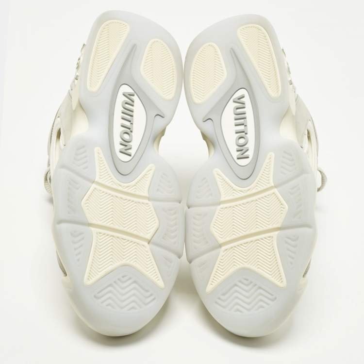 Pre Owned Louis Vuitton Trainer 2 Size 43 Tricolor Leather and Nubuck Leather High Top Sneakers