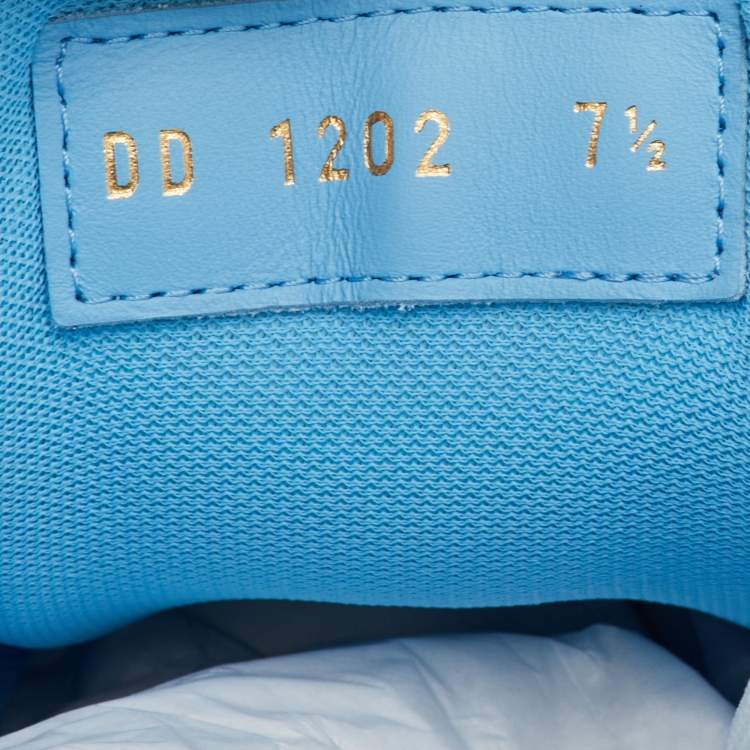 Pre Owned Louis Vuitton LV Trainer Size 41.5 Blue Leather and Fabric Sneakers