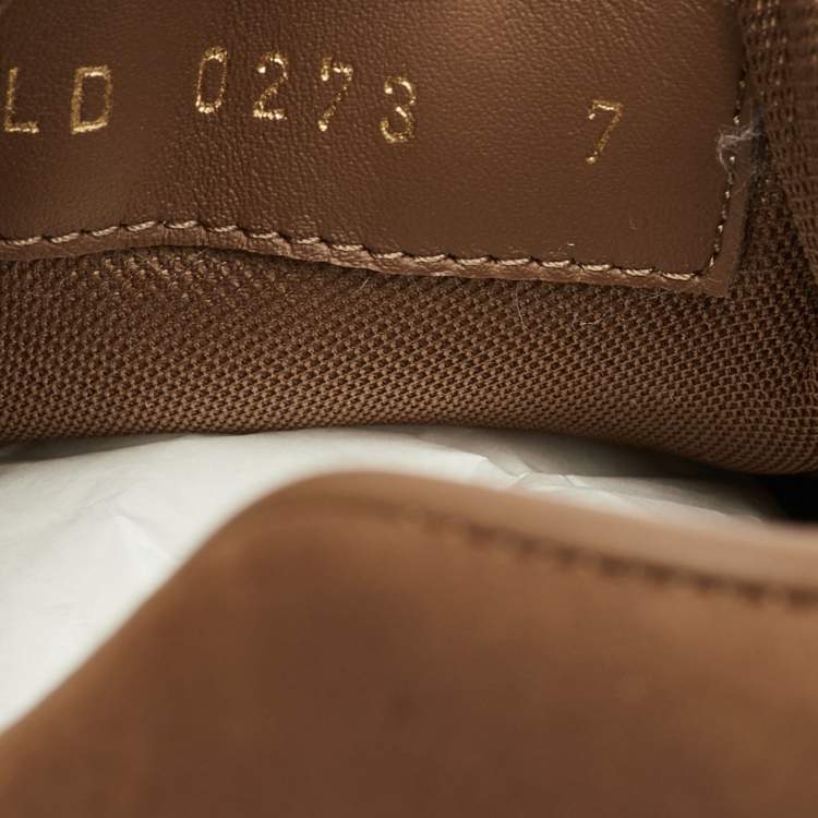 Pre Owned Louis Vuitton Beverly Hills Size 41 Brown Epi Nubuck Leather Sneakers