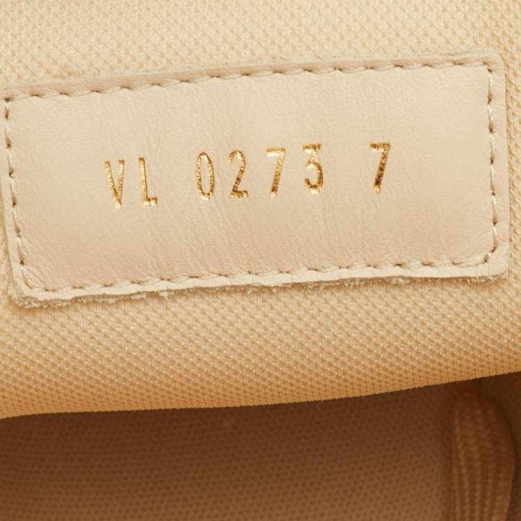 Pre Owned Louis Vuitton LV Trainer Size 41 Cream Leather Lace Up Sneakers