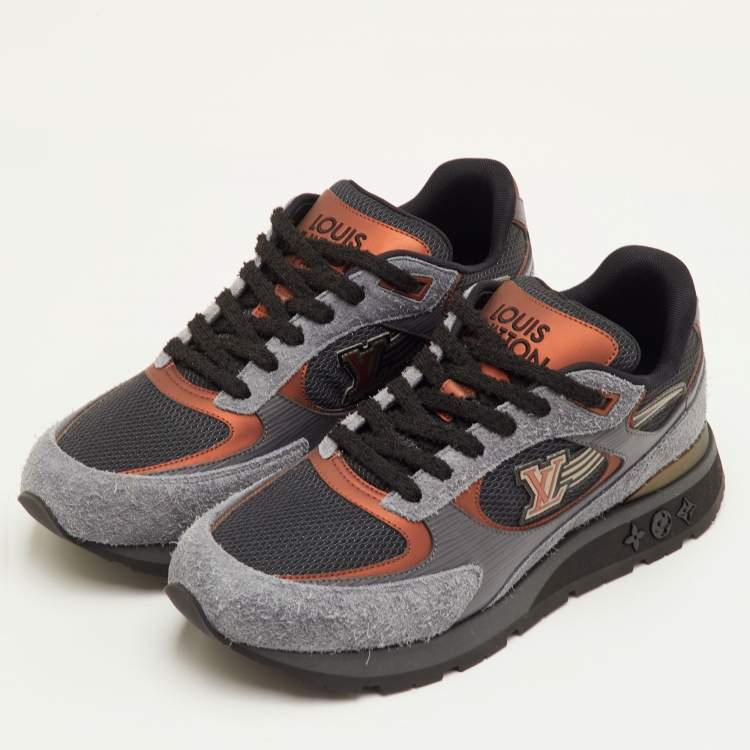 Pre Owned Louis Vuitton Run Away Size 41.5 Multicolor Epi Leather, Fabric and Suede Sneakers