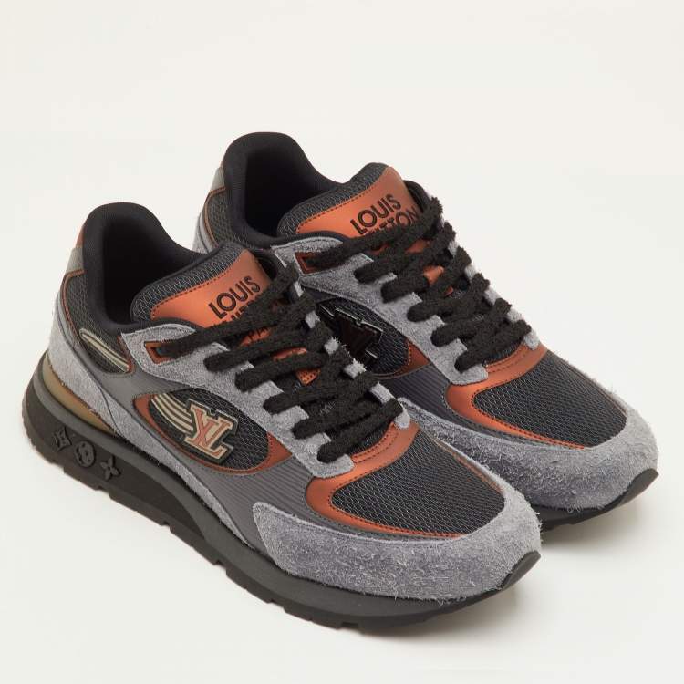 Pre Owned Louis Vuitton Run Away Size 41.5 Multicolor Epi Leather, Fabric and Suede Sneakers