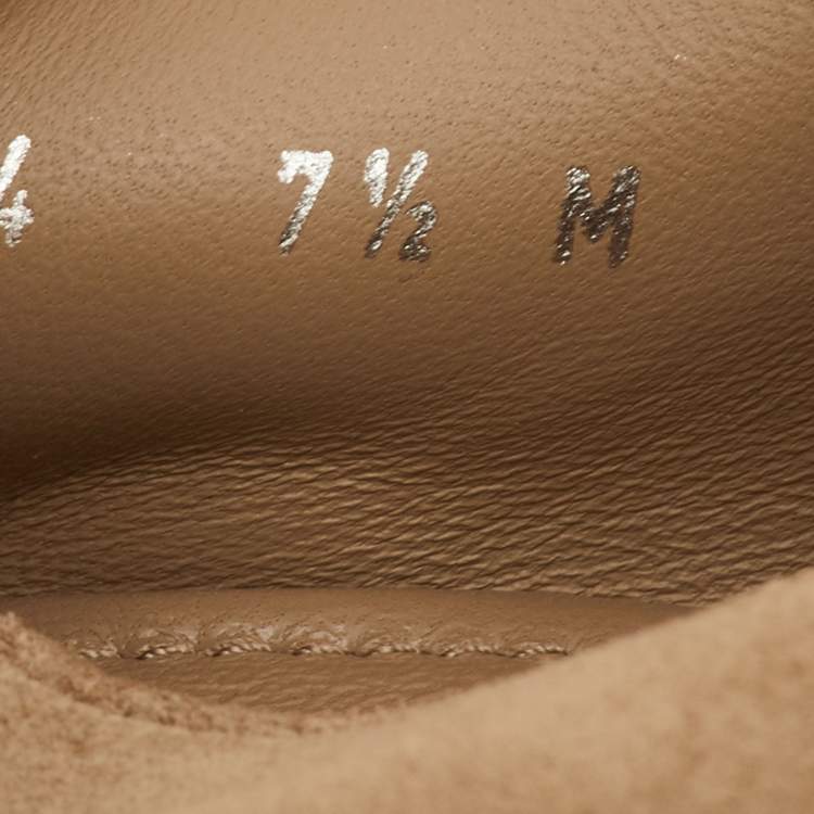 Pre Owned حذاء لوفرز لويس فيتون سليب أون شامواه بيج مقاس 41.5