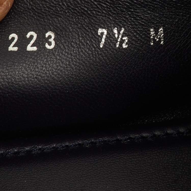 Pre Owned Louis Vuitton Estate Size 41.5 Navy Blue Suede Slip On Loafers