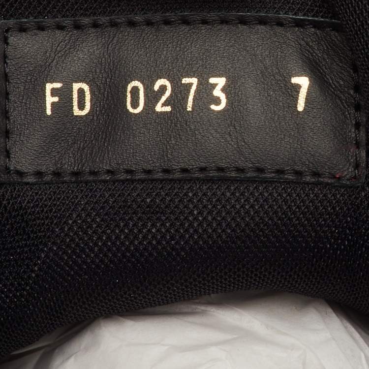 Pre Owned Louis Vuitton LV Trainer Size 41 Black Monogram Denim Lace Up Sneakers