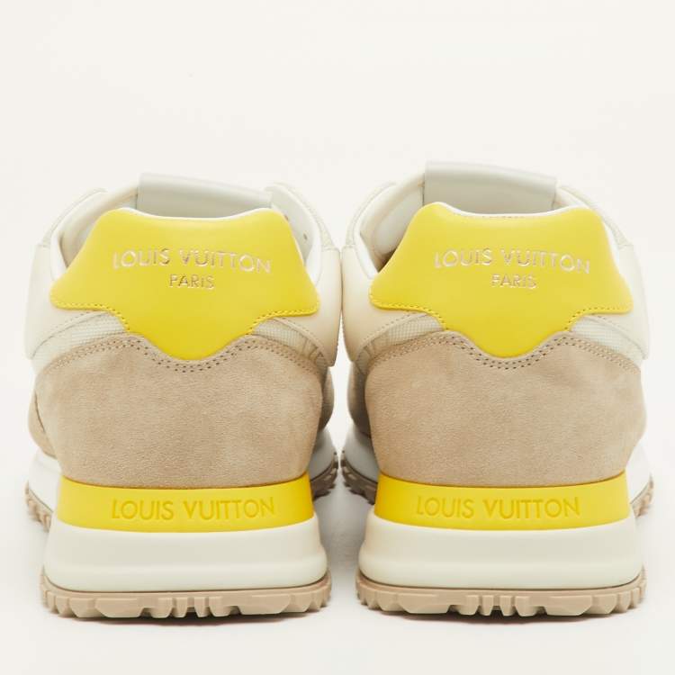 Pre Owned Louis Vuitton Run Away Size 41 Multicolor Monogram Fabric, Leather and Suede Sneakers