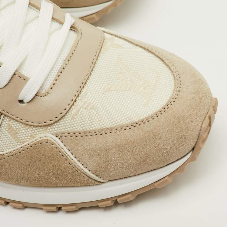Pre Owned Louis Vuitton Run Away Size 41 Multicolor Monogram Fabric, Leather and Suede Sneakers