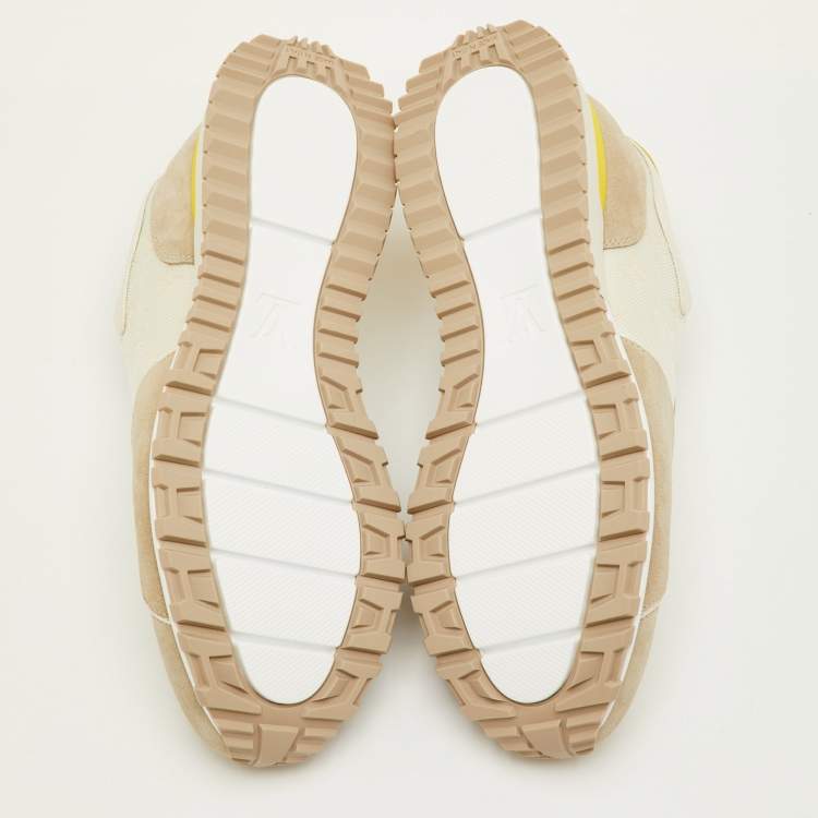 Pre Owned Louis Vuitton Run Away Size 41 Multicolor Monogram Fabric, Leather and Suede Sneakers