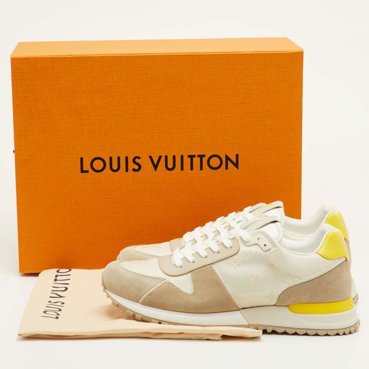Pre Owned Louis Vuitton Run Away Size 41 Multicolor Monogram Fabric, Leather and Suede Sneakers