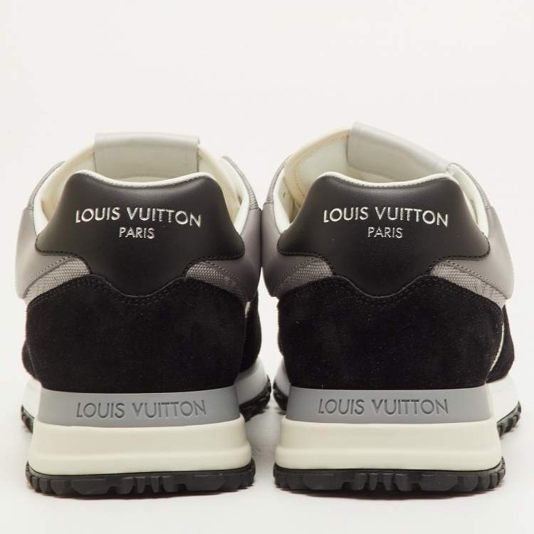 Pre Owned حذاء رياضي لوي فيتون قماش أحادي اللون رمادي / أسود جلد وشمواه مقاس 41