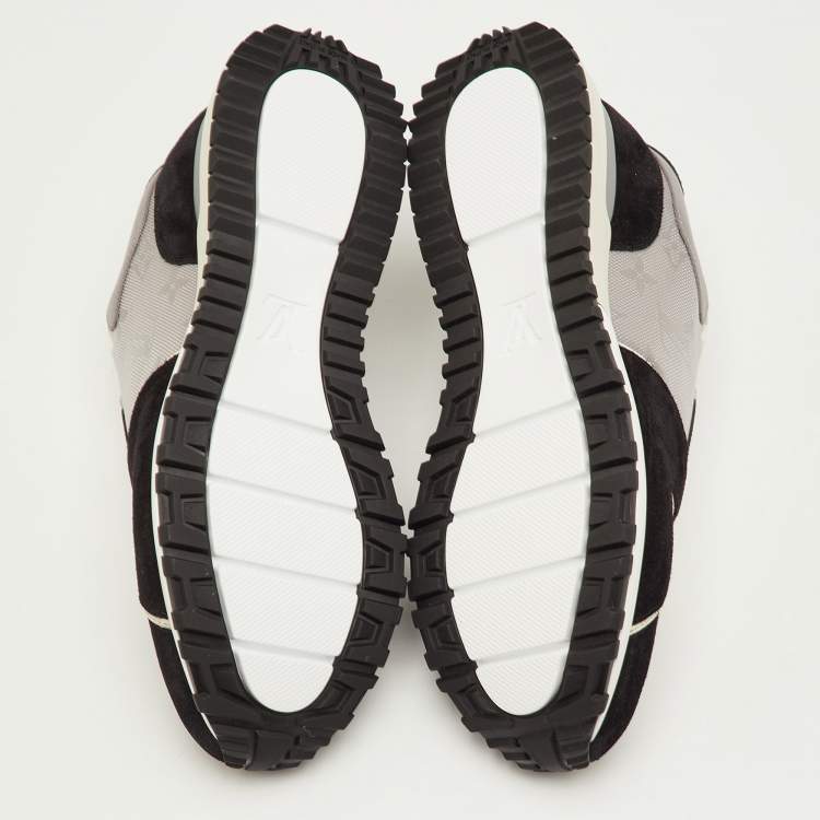 Pre Owned حذاء رياضي لوي فيتون قماش أحادي اللون رمادي / أسود جلد وشمواه مقاس 41