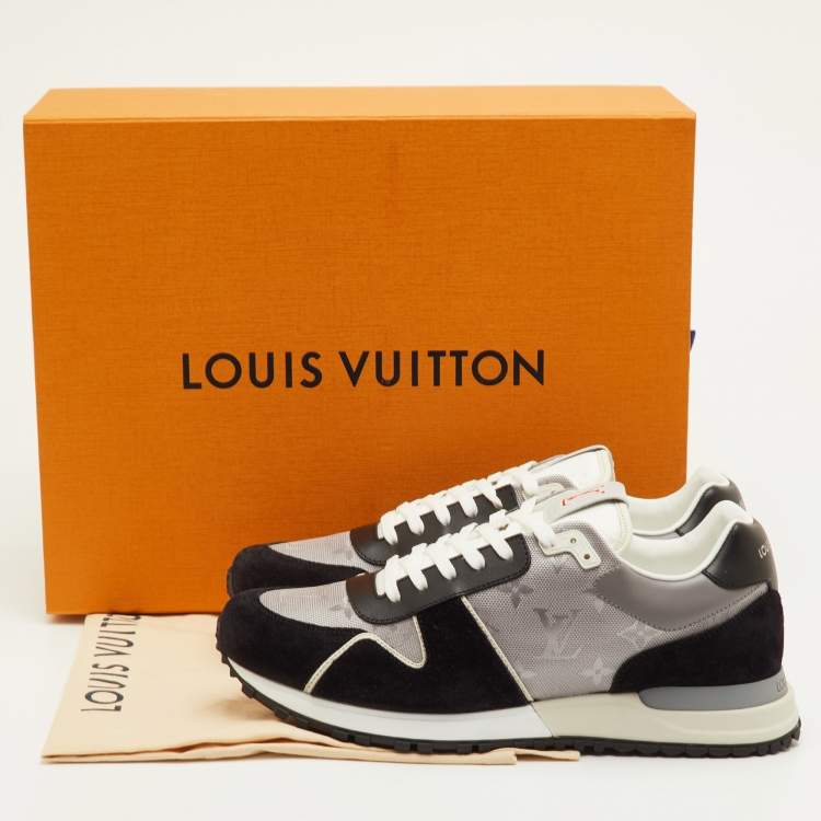 Pre Owned حذاء رياضي لوي فيتون قماش أحادي اللون رمادي / أسود جلد وشمواه مقاس 41