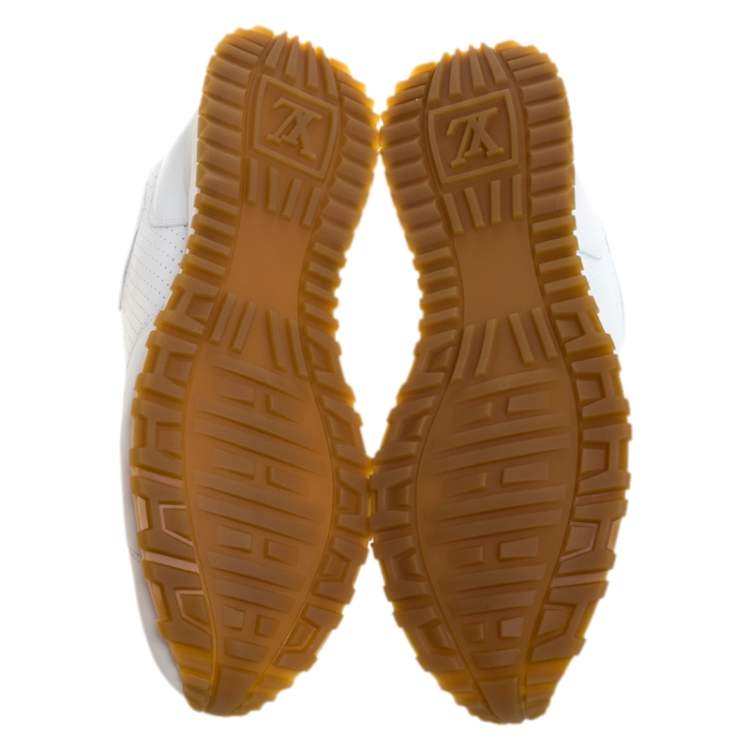 Pre Owned Louis Vuitton x Supreme White Leather Run Away Sneakers Size 43.5