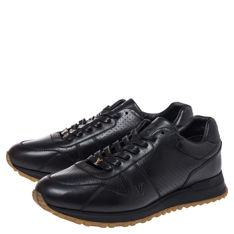 Pre Owned Louis Vuitton x Supreme Black Leather Run Away Low Top Sneakers Size 42