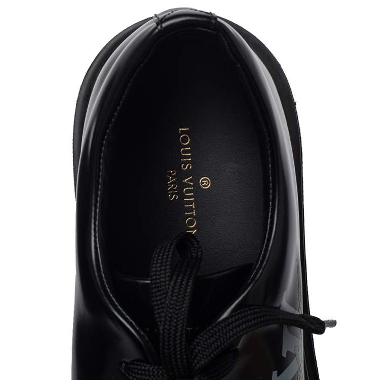 Pre Owned Louis Vuitton Black Leather Beverly Hills Sneakers Size 42