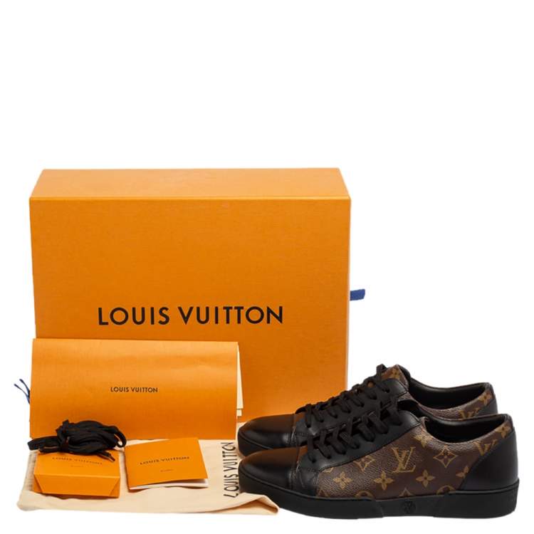 مملوكة مسبقًا Louis Vuitton Monogram Canvas And Black Leather Match Up Sneakers Size 40