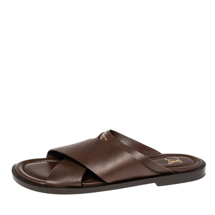 Men's Louis Vuitton Sandals, size 44 (Brown) | Emmy