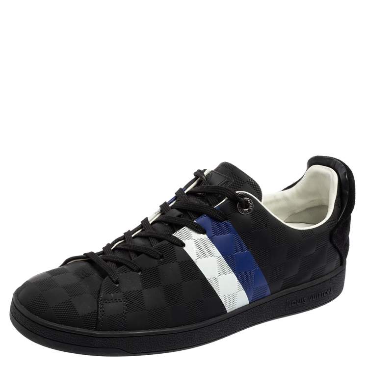 Louis Vuitton Blue/Black Suede and Leather Low Top Sneakers Size